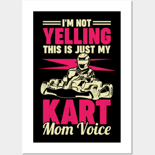 Funny Go Kart Racing Mom Mother Gift Posters and Art